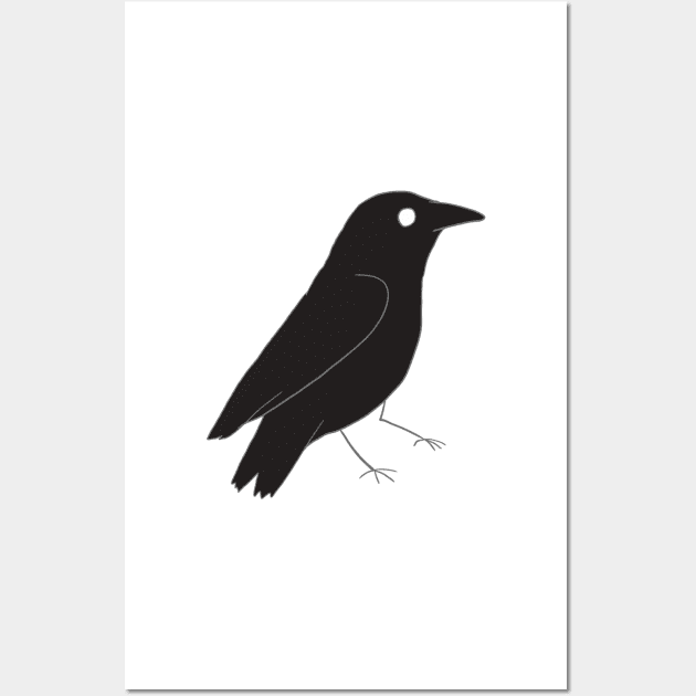 crow drawing Wall Art by Mayarart